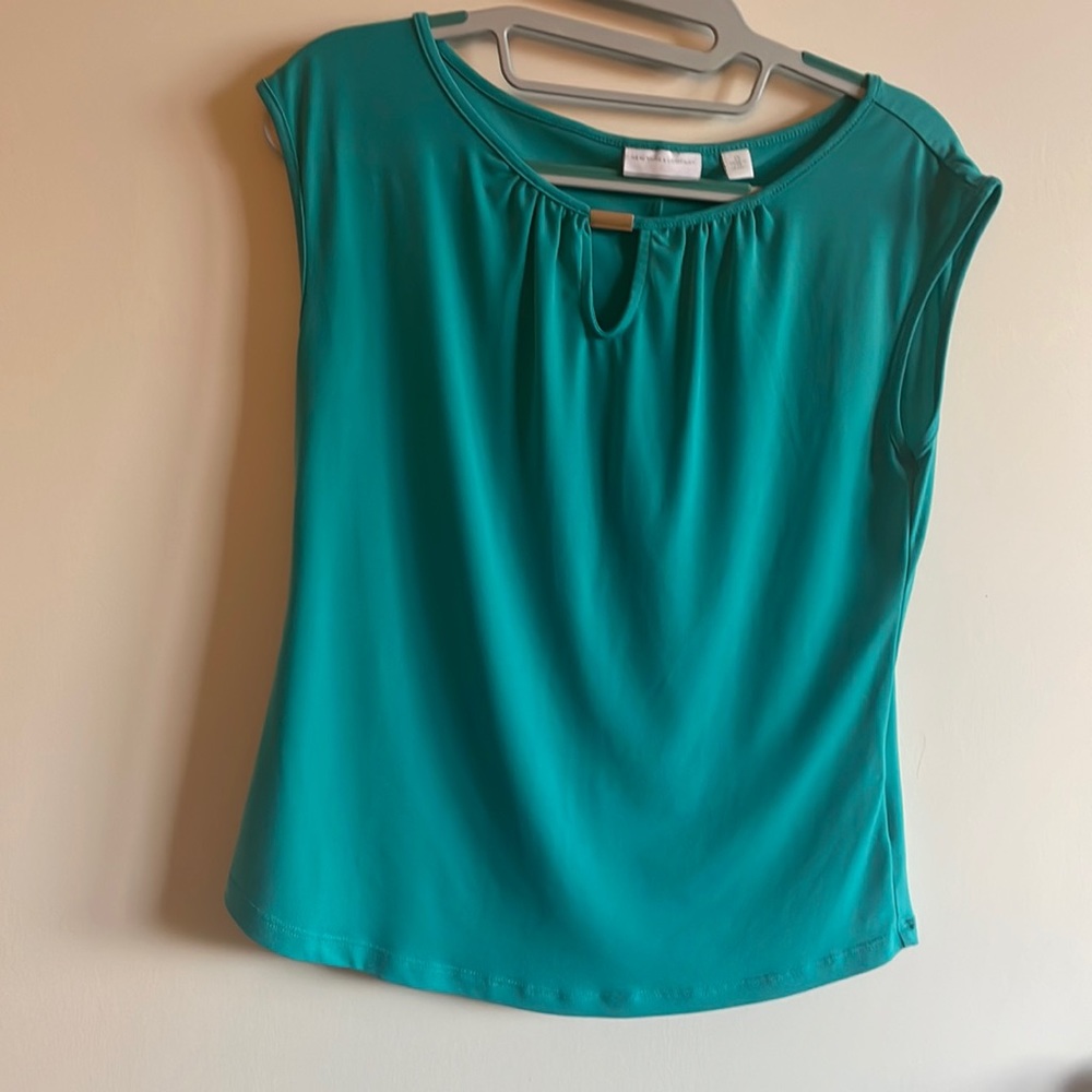 New York and Company teal blouse